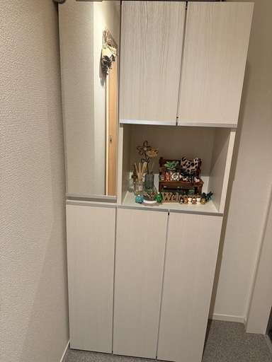 ミラー付き  シューズボックス