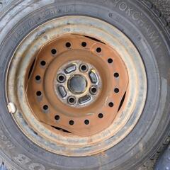 鉄ホイールタイヤセット12x3.5OB/145R12 6PR LTの画像