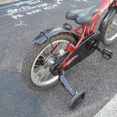 中古子供自転車３６６９　JEEP　１６インチ　ギヤなし　 身長１０３㎝前後　＊片足スタンドに変更可・無料（購入時のみ）の画像
