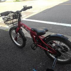 中古子供自転車３６６９　JEEP　１６インチ　ギヤなし　 身長１０３㎝前後　＊片足スタンドに変更可・無料（購入時のみ）の画像