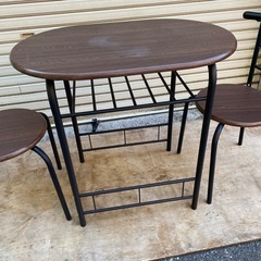 カフェテーブル　ダイニングテーブルセットの画像