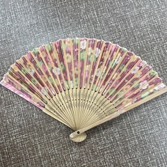 梅の花　扇子の画像