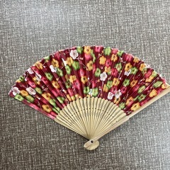 梅の花　扇子