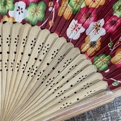 梅の花　扇子の画像