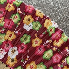 梅の花　扇子の画像