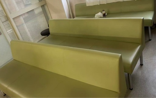 ロビーチェア スチール脚タイプ 背付 3人用 幅1800mm（川口から50km運送無料)