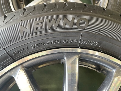 ☆*:.｡. ホンダ　N-WGNカスタム純正アルミ　タイヤほぼ新品.｡.:*☆