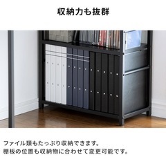
[幅112]ラック付きデスク 本棚 シェルフ パソコンデスク 収納ラック 勉強机 書斎デスク 奥行55cm の画像