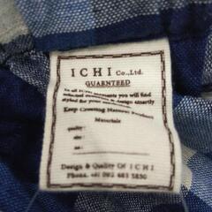 【ICHI】チェック柄スカート 青の画像