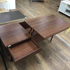 【ジャングルジャングル広陵店】昇降センターテーブル　ブラウンの画像