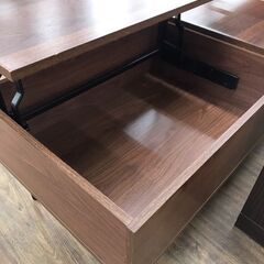 【ジャングルジャングル広陵店】昇降センターテーブル　ブラウンの画像