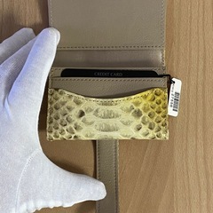 スネークスキン二つ折り財布 Snakeskin bifold walletの画像