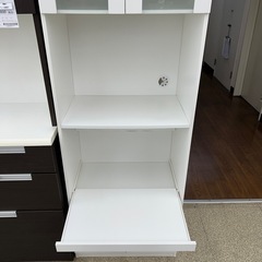 リユースのサカイ東金店 NITORI 食器棚 白 TJ13710の画像