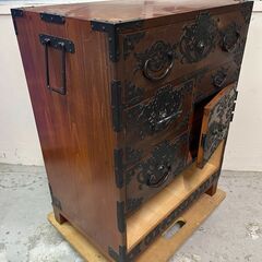 直接引取　昭和レトロ 木製 船箪笥 舟箪笥 車箪笥 ふなだんす　レトロタンス　帳場箪笥 タンス の画像
