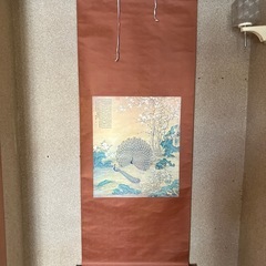 掛け軸　孔雀の画像