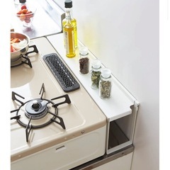 tower コンロ奥隙間ラック　ブラックの画像