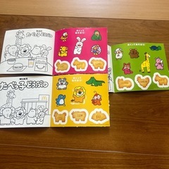 たべっ子どうぶつ ぬりえ&シール 3枚の画像