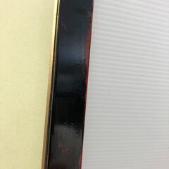 ☆【未使用品】木製 漆器 朱塗 短冊入れ 短冊掛 63.5×10㎝ 書道小物 書画 長期保管品(NF250806)517-111Wの画像