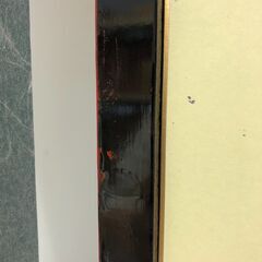 ☆【未使用品】木製 漆器 朱塗 短冊入れ 短冊掛 63.5×10㎝ 書道小物 書画 長期保管品(NF250806)517-111Wの画像