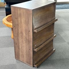 店頭引き渡し 中古 ディスプレイラック 本棚 棚 木製 2way 3段 家具の画像