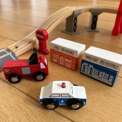 木製　電車レール　しんかんせんの画像