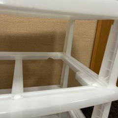 【収納ケース2点セット】サイズ違いで便利◎小型＆大型の3段引き出し収納ボックス／衣類・おもちゃ・日用品の整理整頓に！ホワイトカラーの画像