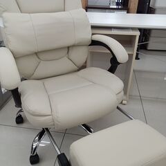 ★リユースのサカイ日立店★HJ7323  オフィスチェア オフホワイト H99×D60×W70 クリーニング済み の画像