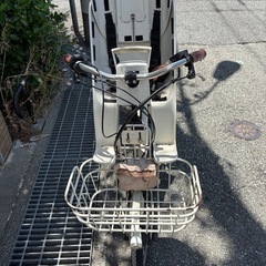 ブリヂストン　bikke2 電動自転車　子乗せ　前後チャイルドシート付きの画像