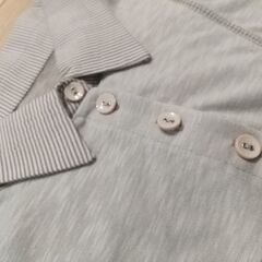 【新品・未使用】　zero グレー 半袖ポロシャツ　＊Mサイズの画像