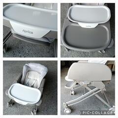 649fk 【中古品・美品】Aprica アップリカ 手動 ハイローチェア ユラリズムの画像