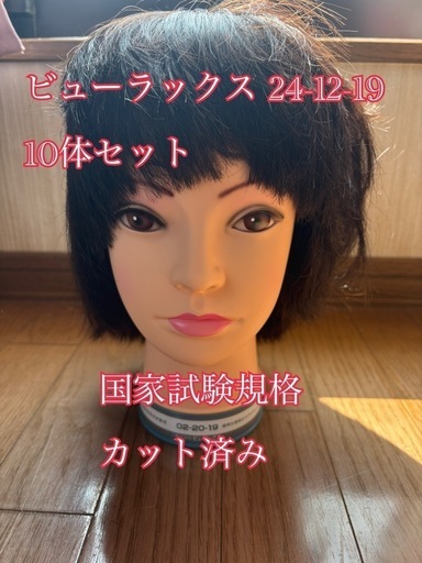 新品【本番用】国家試験カットウィッグ3体セット 美容師国家試験実技課題試験用ウィッグ東京チャーム(三矢)No.24