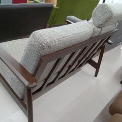 リユースのサカイ栃木店★ジモティ割あり★  ソファー2人用 ブラウン W127×D80×H101 クリーニング済み TC10120の画像