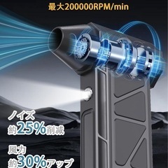 電動エアダスター エアダスター ブロワー ハンディ掃除機 4段階風量調整の画像