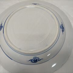 有田焼 古伊万里 明治 大皿 特大41cm 宝船鶴亀松柄　250806-5Tの画像