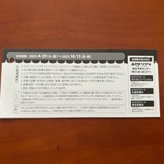 ルスツリゾート遊園地 大人1日券 の画像