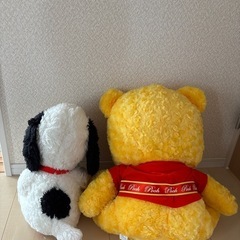 プーさん、スヌーピーぬいぐるみの画像