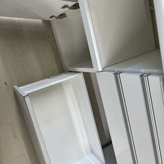 【ジャングルジャングル滋賀草津店】ジモティ来店特価!! 食器棚 ニトリ ホワイト J-250817の画像