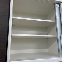 【ジャングルジャングル滋賀草津店】ジモティ来店特価!! 食器棚 ニトリ ホワイト J-250817の画像