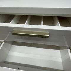 【ジャングルジャングル滋賀草津店】ジモティ来店特価!! 食器棚 ニトリ ホワイト J-250819の画像