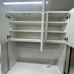 【ジャングルジャングル滋賀草津店】ジモティ来店特価!! 食器棚 ニトリ ホワイト J-250819の画像