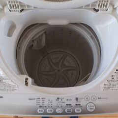 【T12】苫小牧市引き渡し 2014年製 東芝 全自動洗濯機 AW-42SM 4.2kg 風乾燥 給水/排水ホース付き 中古品の画像