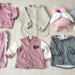 ベビー服 80サイズ 58点セット 女の子 Mont-bellミトン ナイロンジャケット セットアップ パジャマ ジャージ 枕 ヘッドガードクッション(ベビーリュック) スリーパー ロンパース タンクトップ ロンT スウェット モンベル フルーツオブザルーム アーノルドパーマー 天使 ディズニー ミッキー ミニー プーさん おさるのジョージ ベアー ミッフィー EAST BOY SLAP SLAP パンツの画像