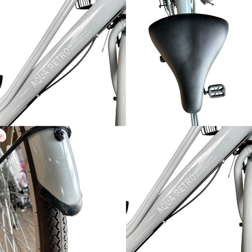 SHIMANO ウエルビーサイクル 自転車 26インチ グレー AQUA RETRO SHIMANO ウエルビーサイクル 自転車 26インチ グレー AQUA RETRO