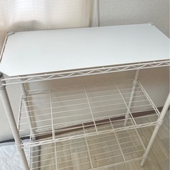  棚 スチールラック 白 幅64cm 奥行 30cm 高さ 80cmの画像