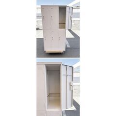 ６人用ロッカー　コクヨ　鍵付き　ホワイト　F-GE-477-0417A「オフィス家具のワンツーマート」の画像