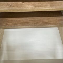 【ジャングルジャングル滋賀草津店】ジモティ来店特価!! ミニ食器棚 ナチュラル×ホワイト J-250821の画像