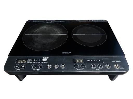 アイリスオーヤマ 2口IHコンロ IHK-W13S-B 2022年製