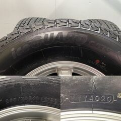 走行短め【YK G075 265/70R16】スタッドレス【Weds KEELER TACTICS 16インチ 7J6HPCD139.7+26】ハイラックスサーフ 90プラド等　(MTM642MY)クレジットカード QRコード決済可能の画像