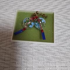 ガラス細工　風鈴🎐イヤリングの画像