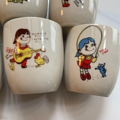 6個セット。昭和レトロなペコちゃん陶器の画像